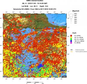 regional historical seismicity