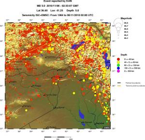regional historical seismicity