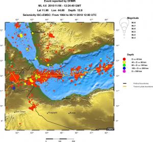 regional historical seismicity