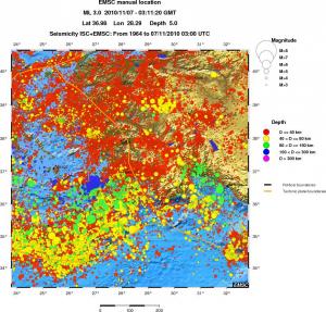 regional historical seismicity