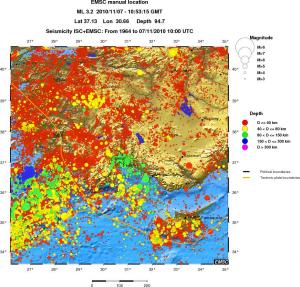 regional historical seismicity