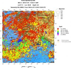 regional historical seismicity