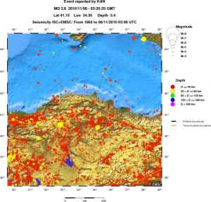 regional historical seismicity