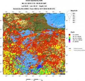 regional historical seismicity