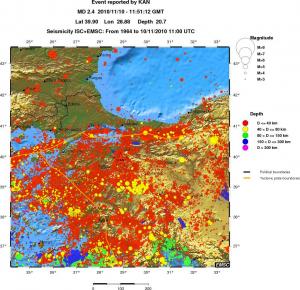 regional historical seismicity