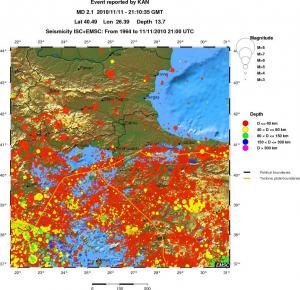 regional historical seismicity