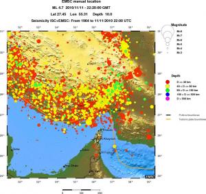 regional historical seismicity