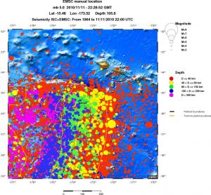 regional historical seismicity