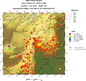 regional historical seismicity