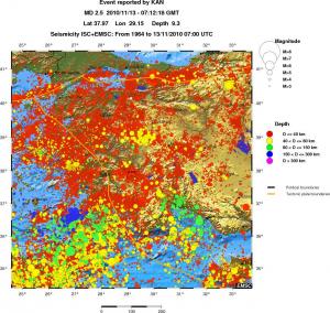 regional historical seismicity