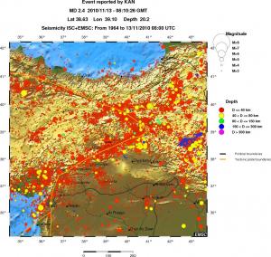 regional historical seismicity