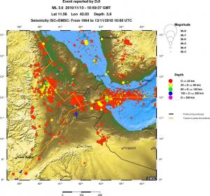 regional historical seismicity