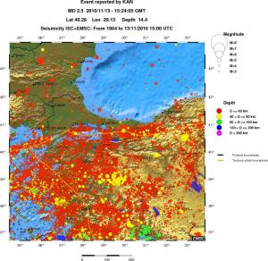 regional historical seismicity