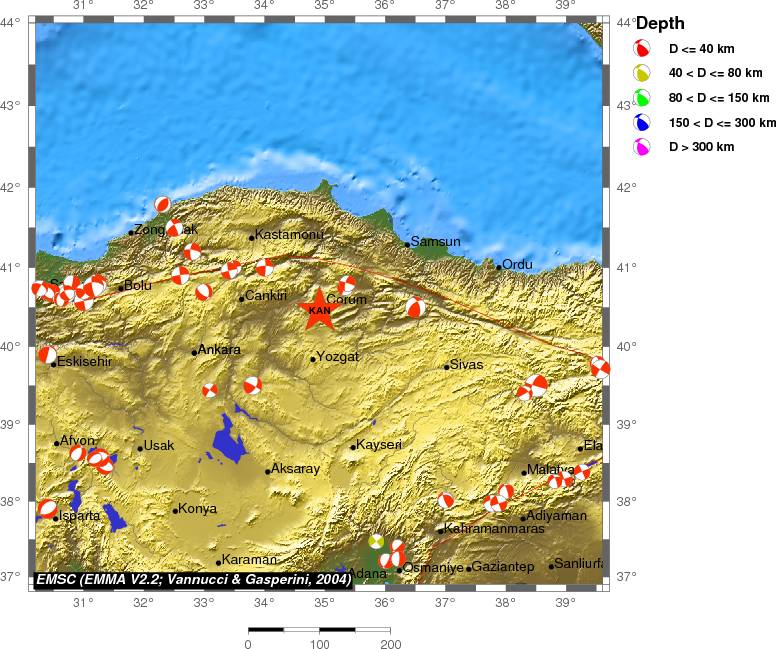 Regional moment Tensor