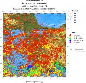 regional historical seismicity