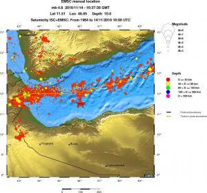 regional historical seismicity