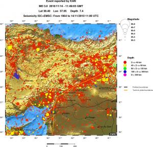 regional historical seismicity