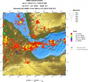 regional historical seismicity