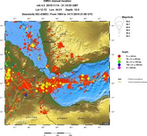 regional historical seismicity