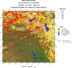 regional historical seismicity
