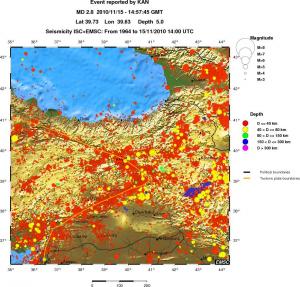 regional historical seismicity