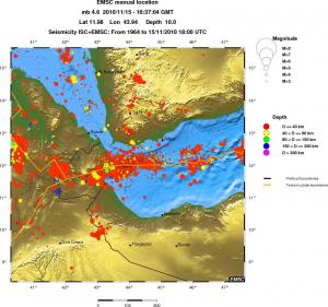 regional historical seismicity