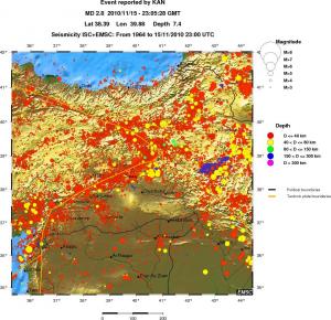 regional historical seismicity