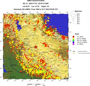 regional historical seismicity