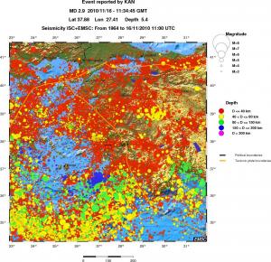 regional historical seismicity