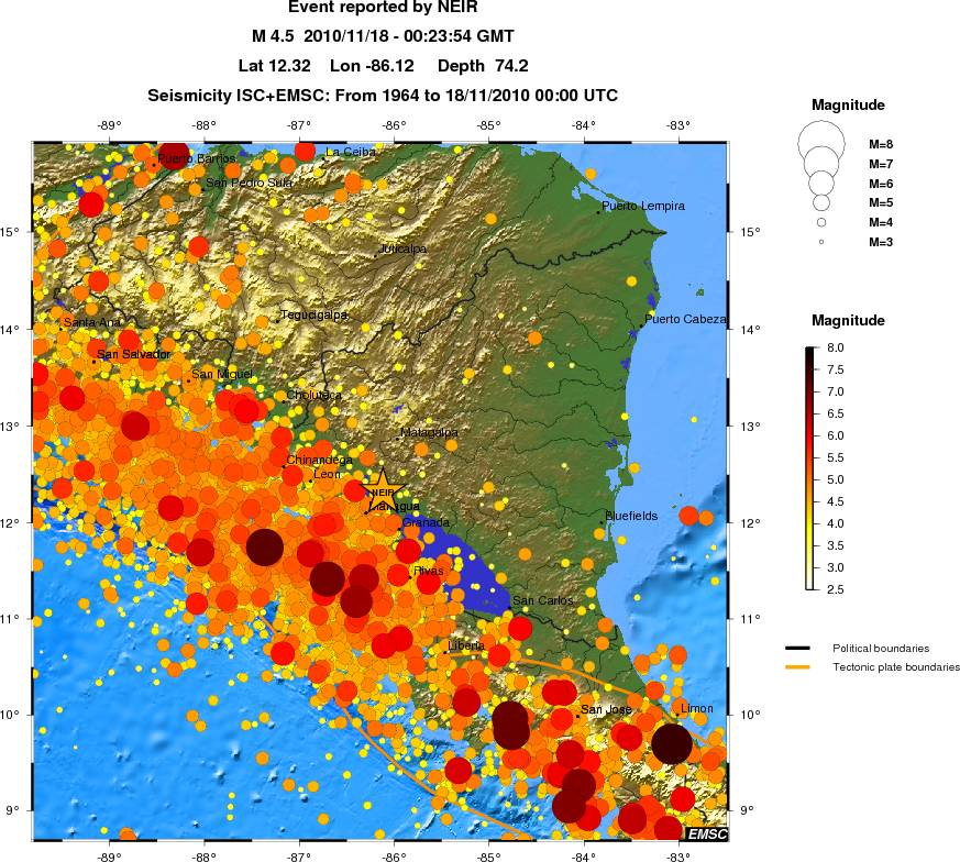regional magnitude historical seismicity