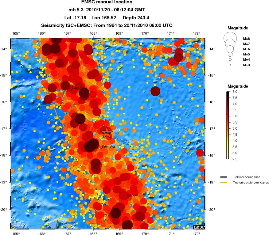 regional magnitude historical seismicity