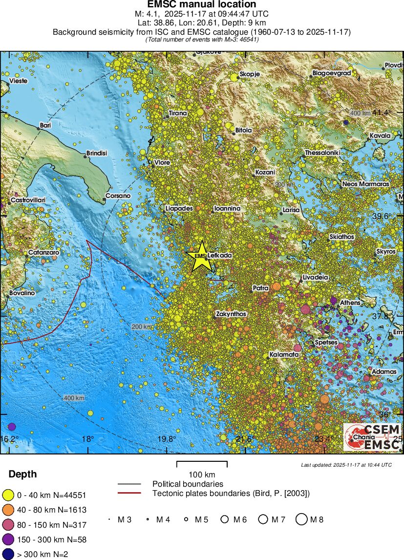 regional historical seismicity