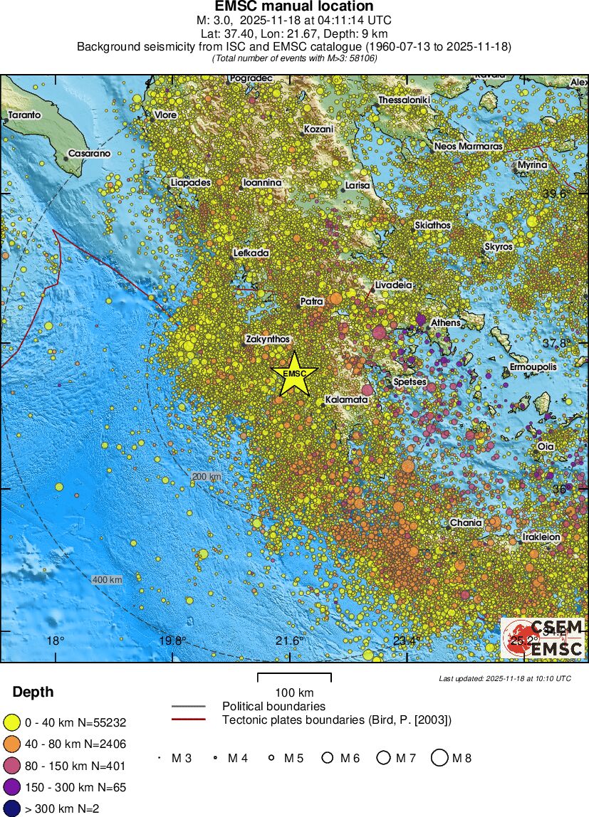regional historical seismicity