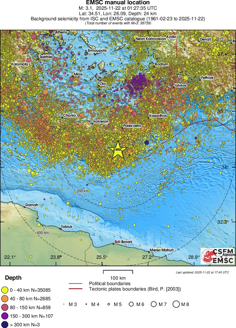 regional historical seismicity