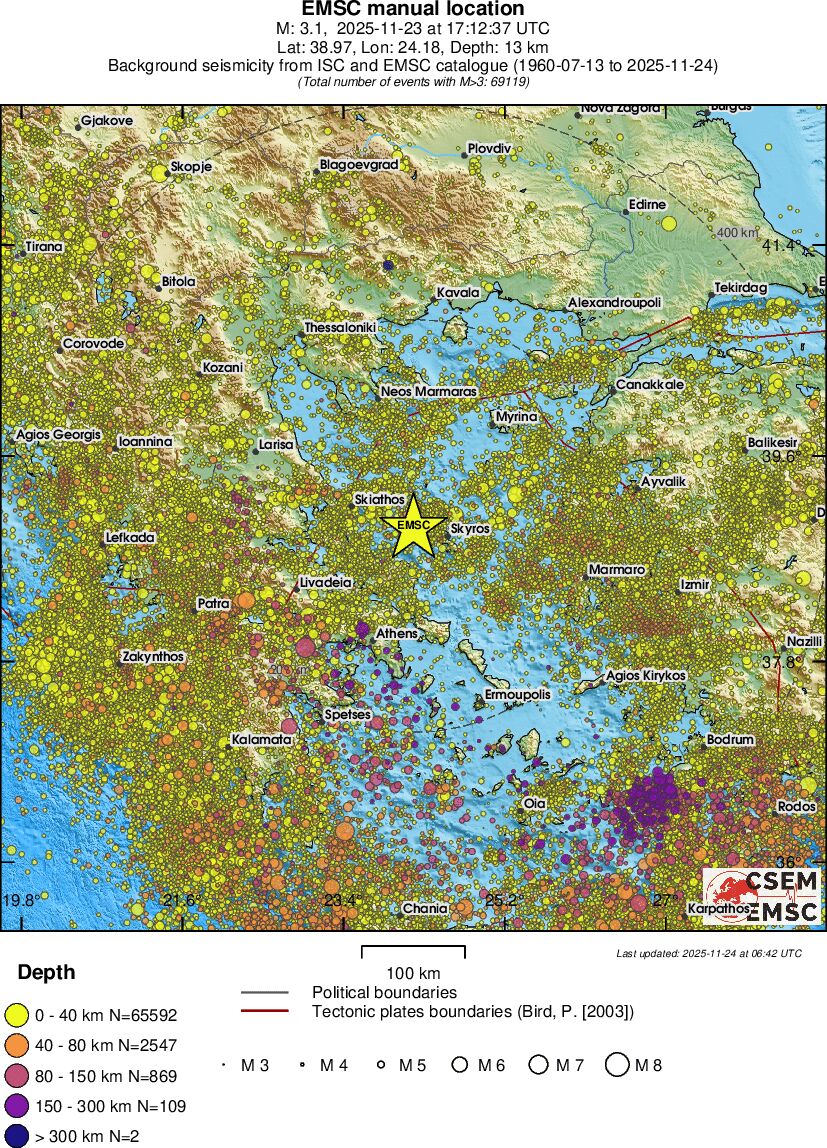 regional historical seismicity