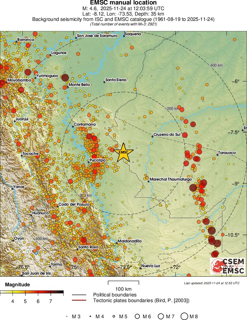 regional magnitude historical seismicity