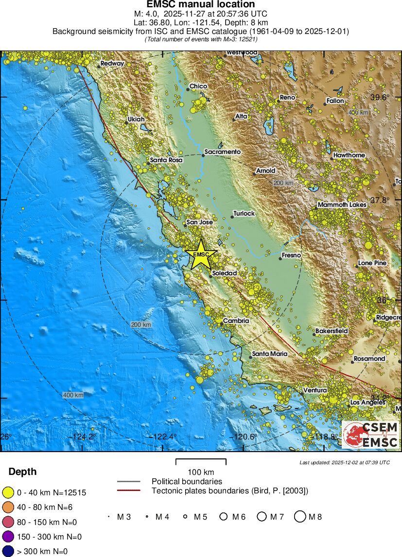 regional historical seismicity