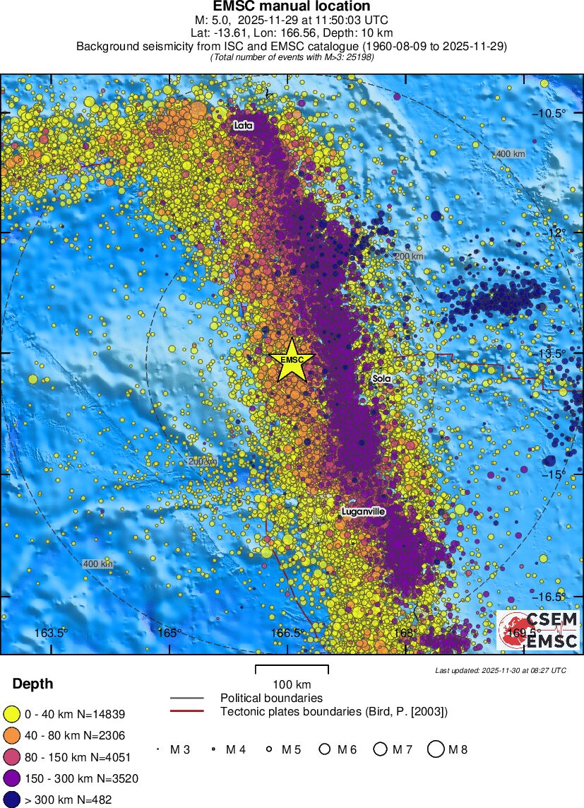 regional historical seismicity