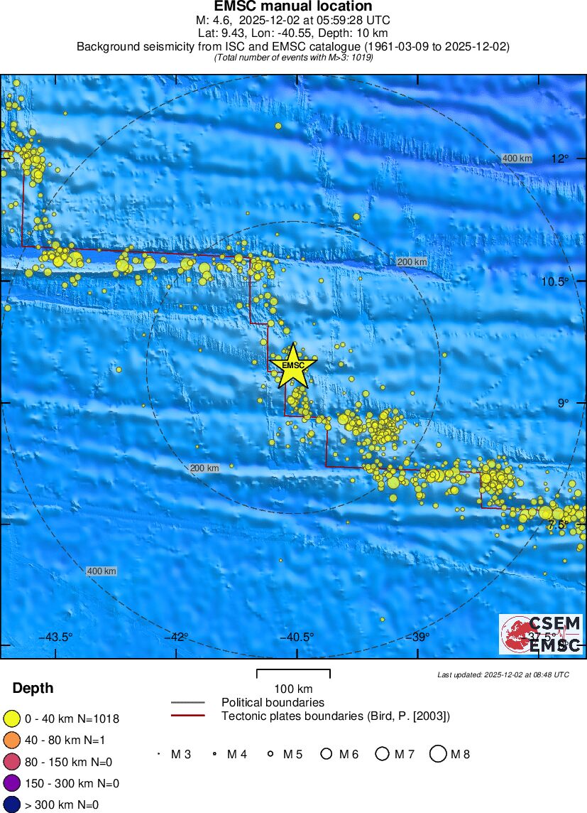 regional historical seismicity