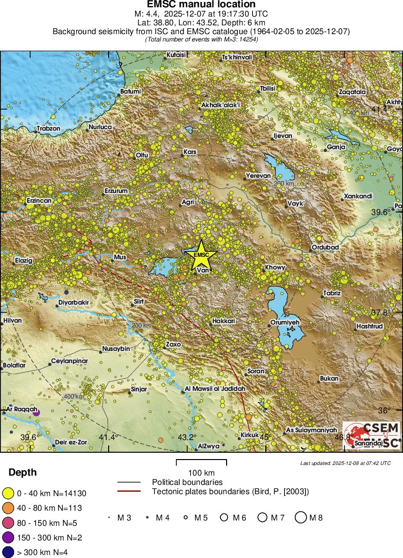 regional historical seismicity