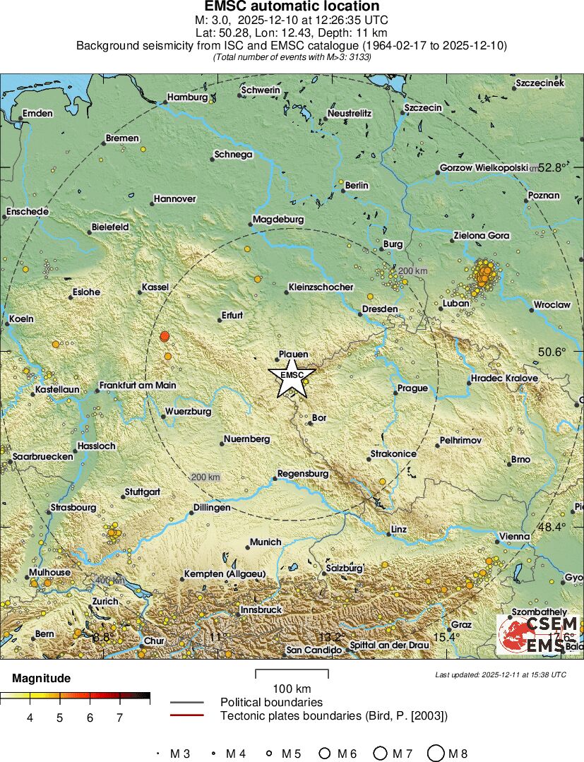 regional magnitude historical seismicity