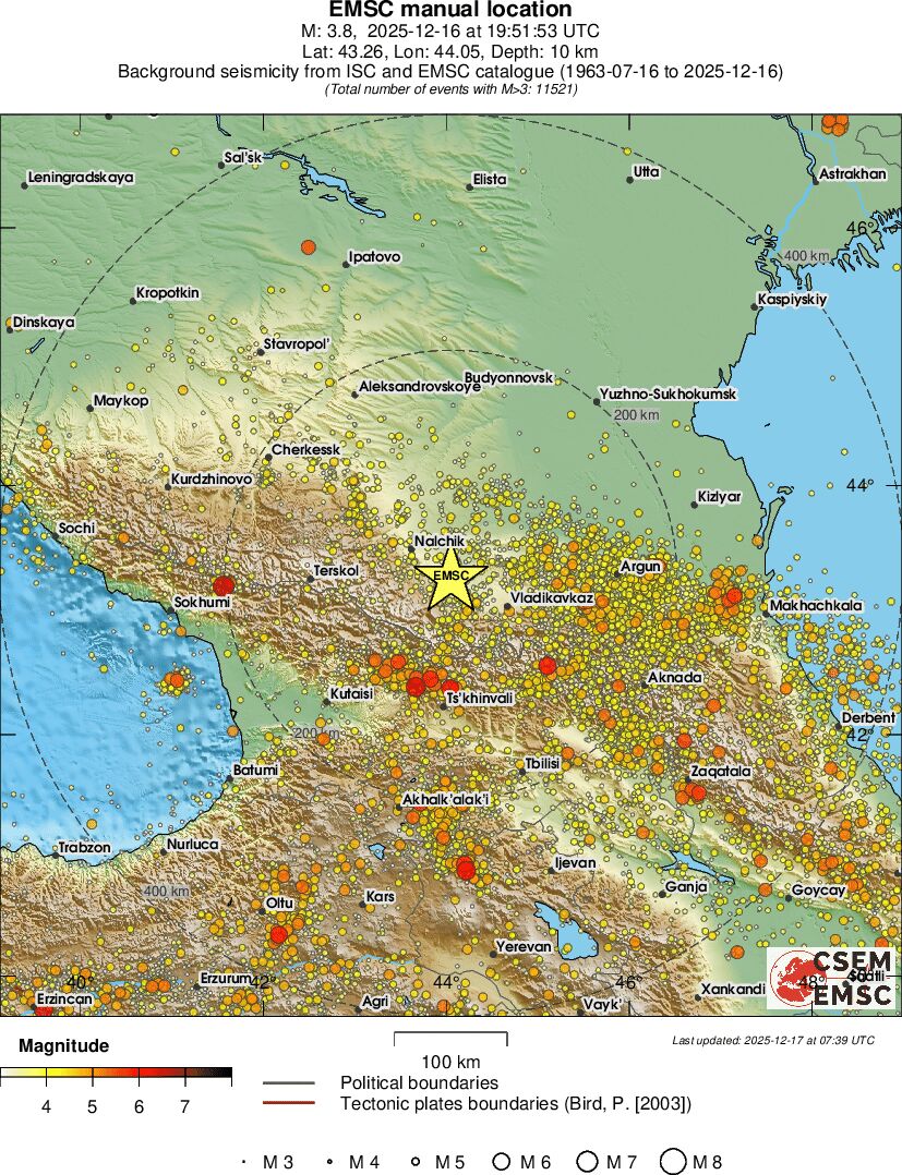 regional magnitude historical seismicity