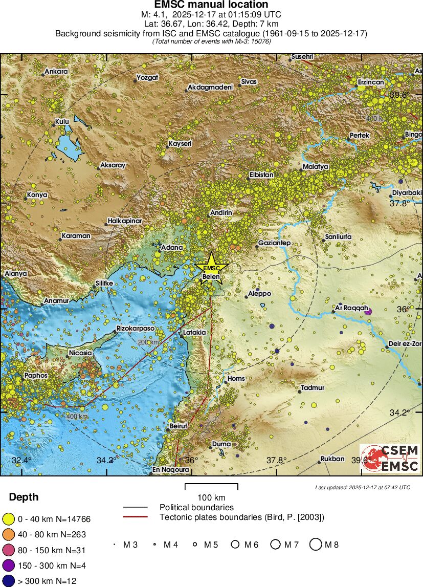 regional historical seismicity