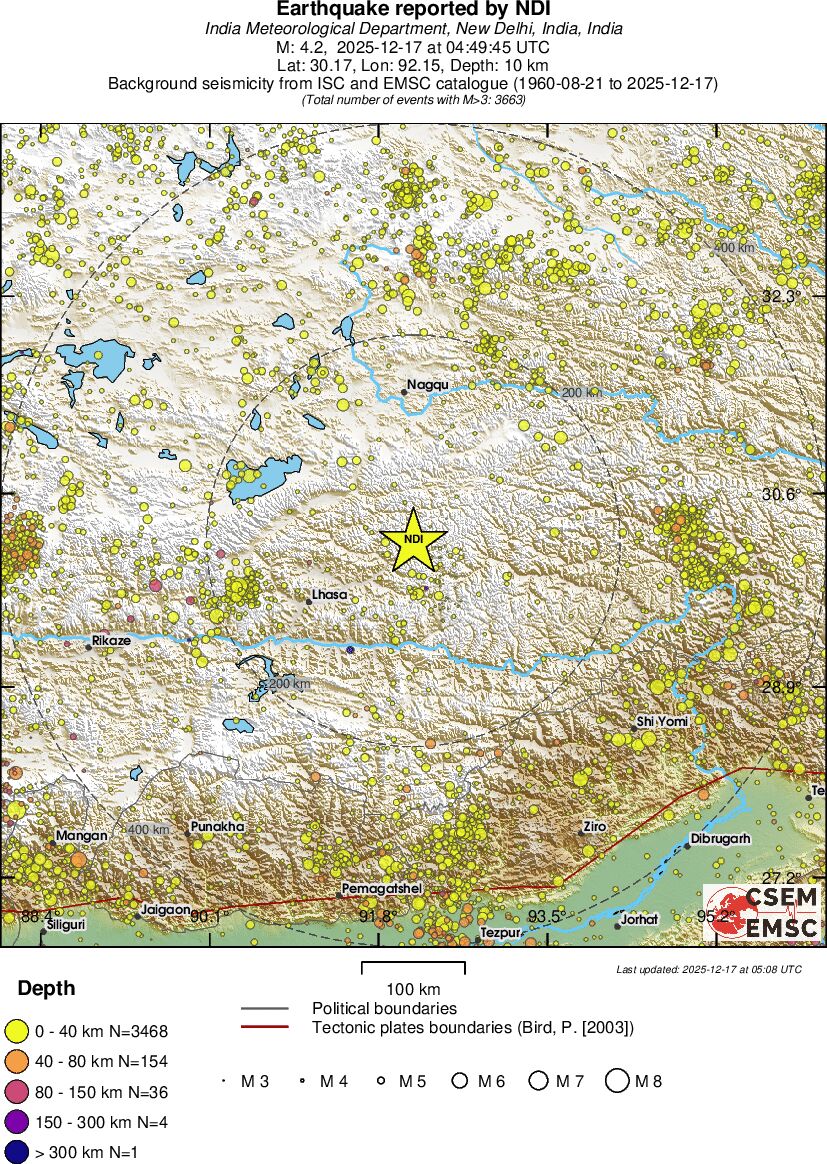 regional historical seismicity