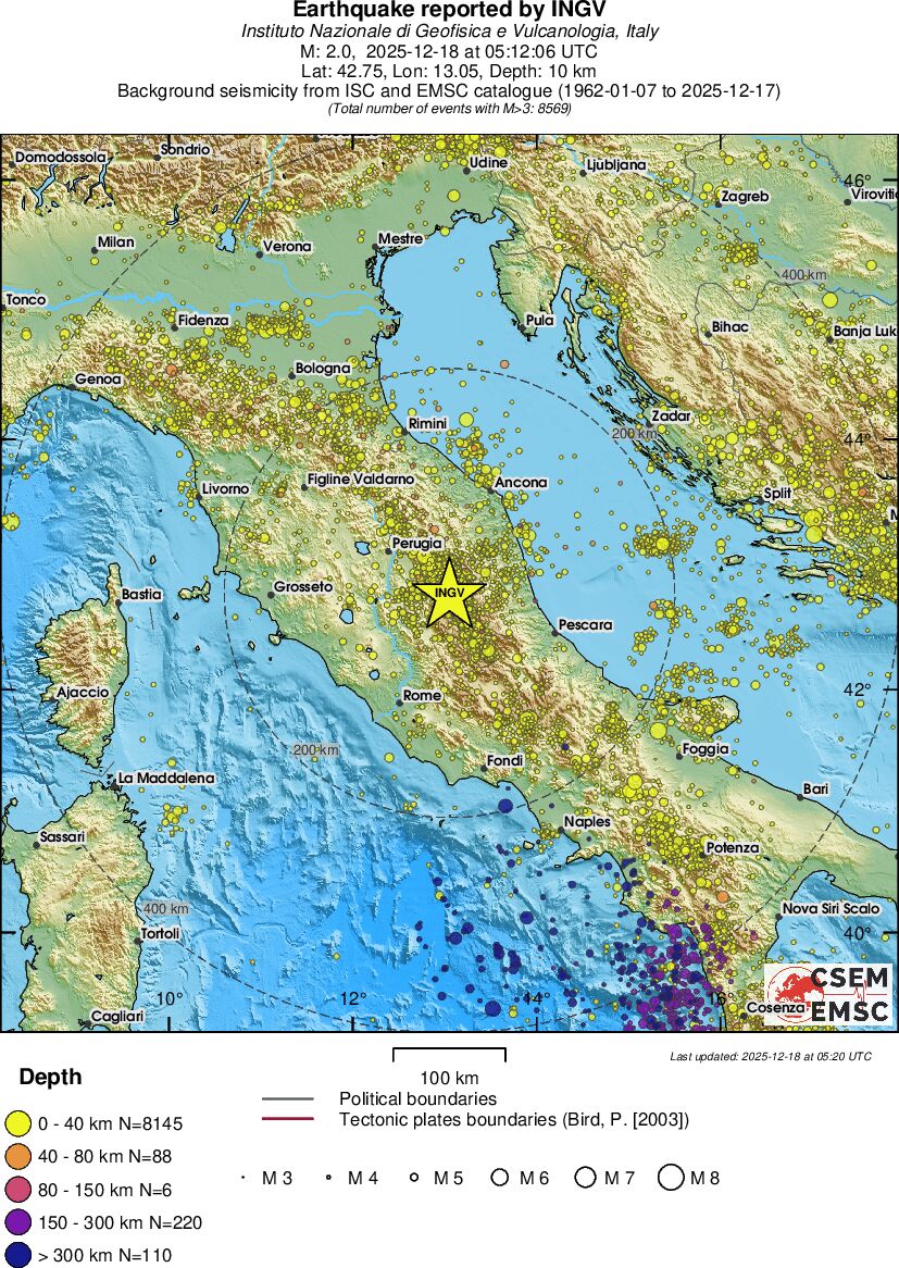 regional historical seismicity