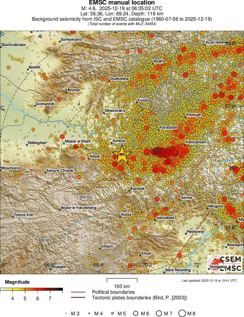 regional magnitude historical seismicity