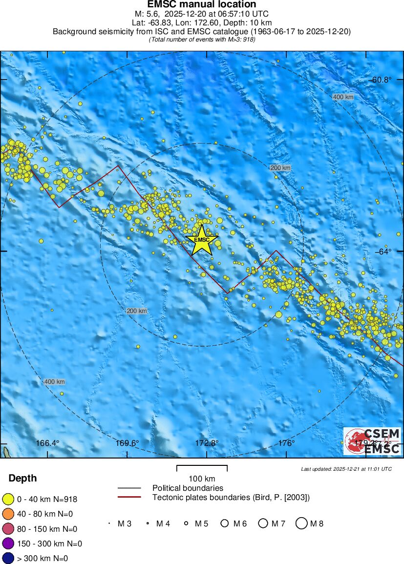 regional historical seismicity