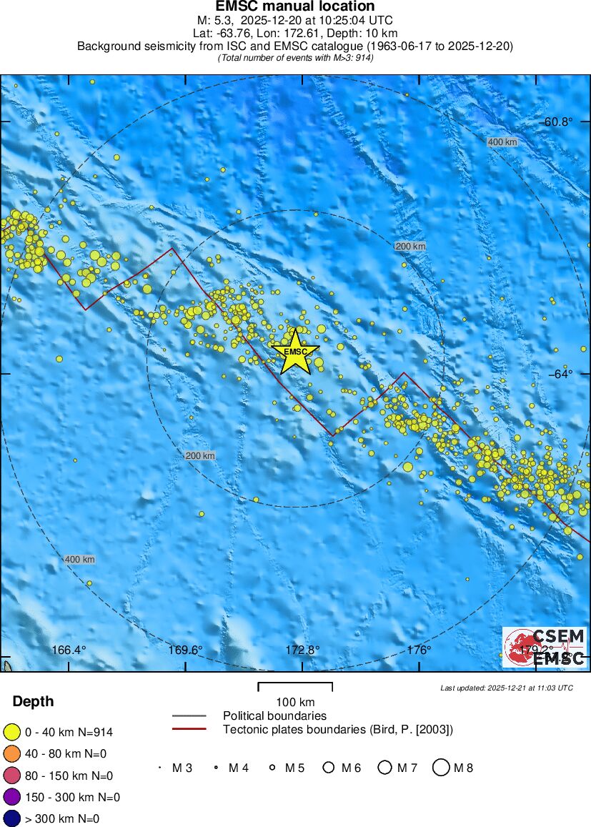regional historical seismicity
