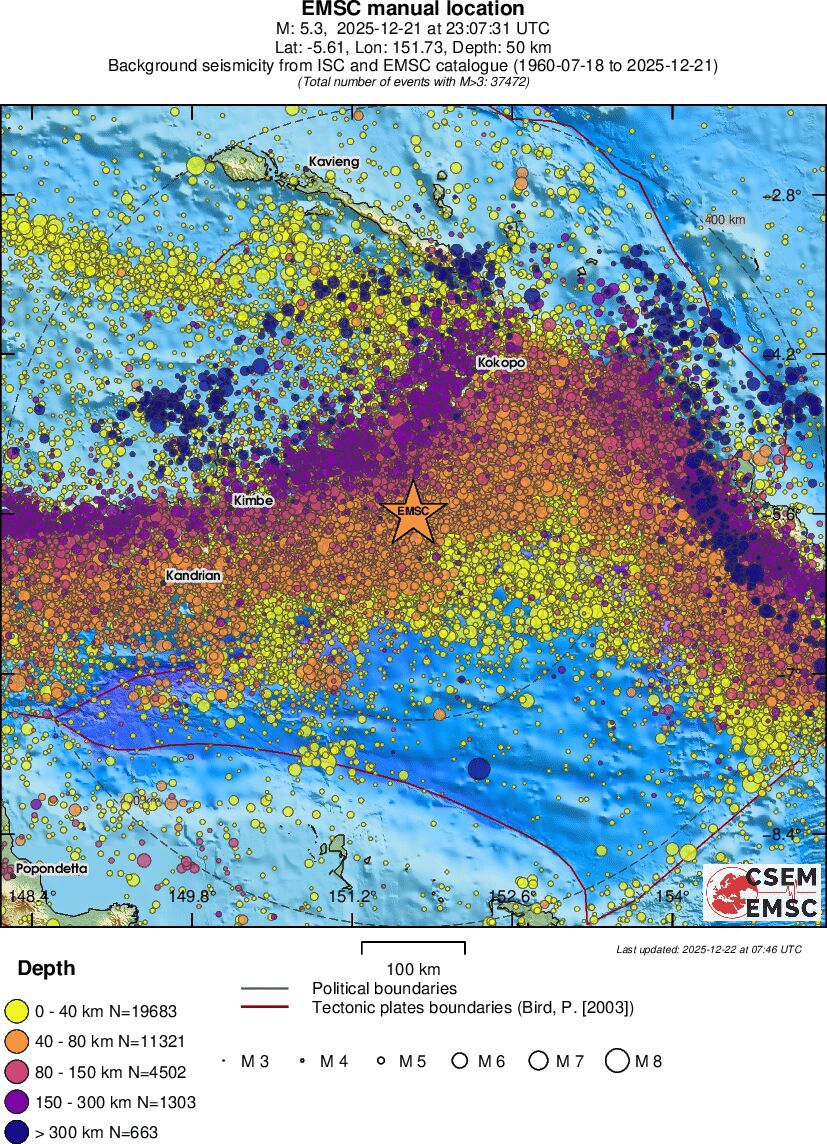 regional historical seismicity