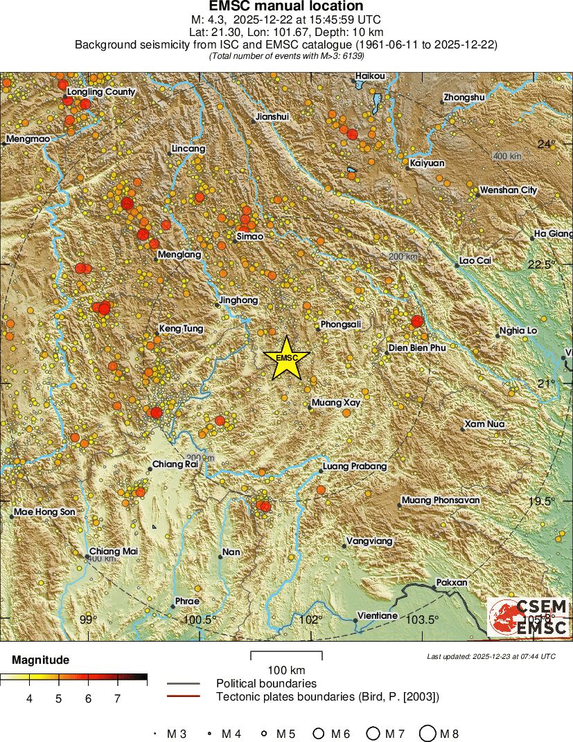 regional magnitude historical seismicity